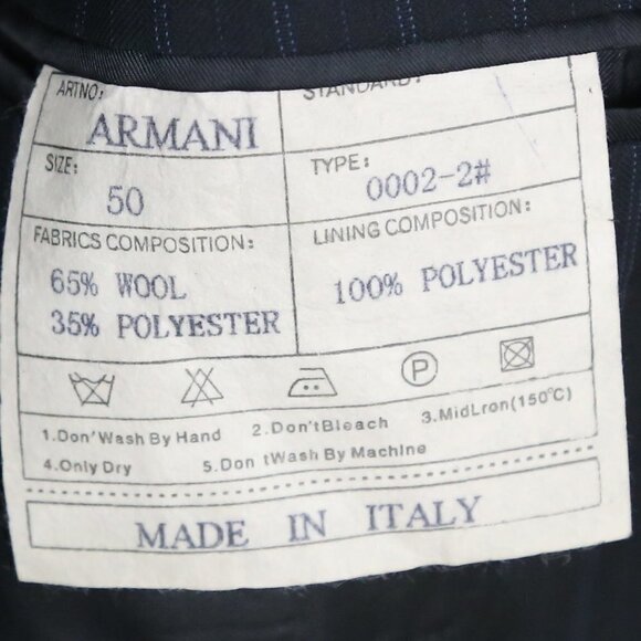 Giorgio Armani Lecollezioni Pinstripe Single Breasted Two Button Men's Blazer - Picture 6 of 9